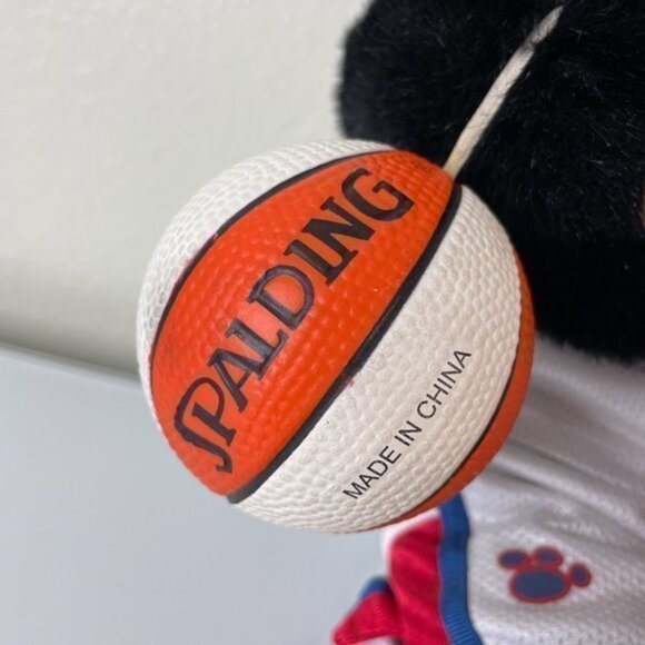 Build-A-Bear WNBA Black Bear Plush, Older Label, Basketball Accessory, 17” - Picture 2 of 11